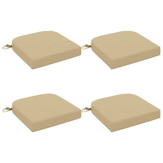 4-Piece Seat Cushions SOEST 4 pcs 100% Polyester Beige
