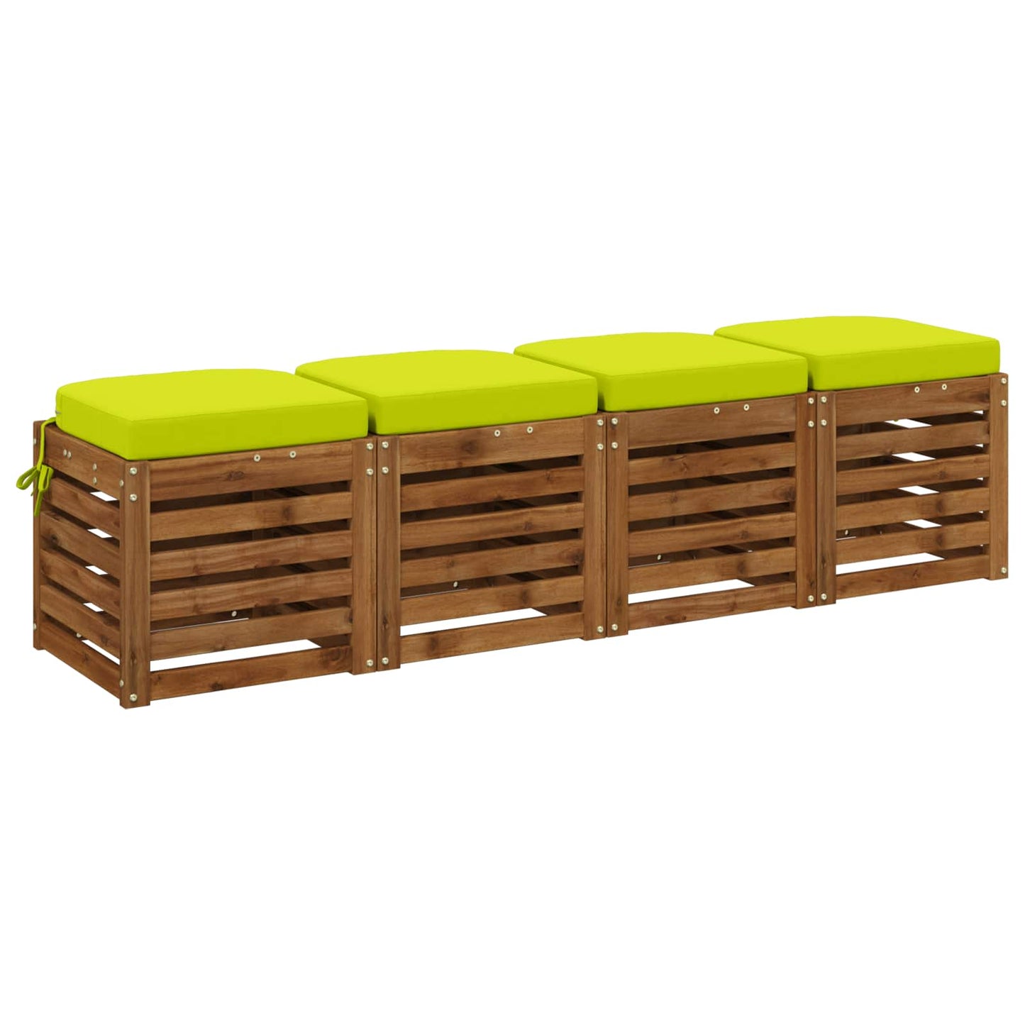 4-Piece Seat Cushions SOEST 4 pcs 100% Polyester Bright Green