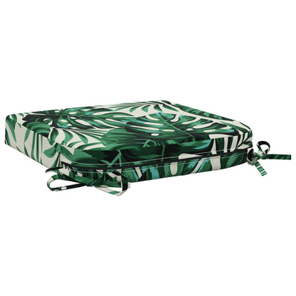 4-Piece Seat Cushions SOEST 4 pcs 100% Polyester Leaf Pattern