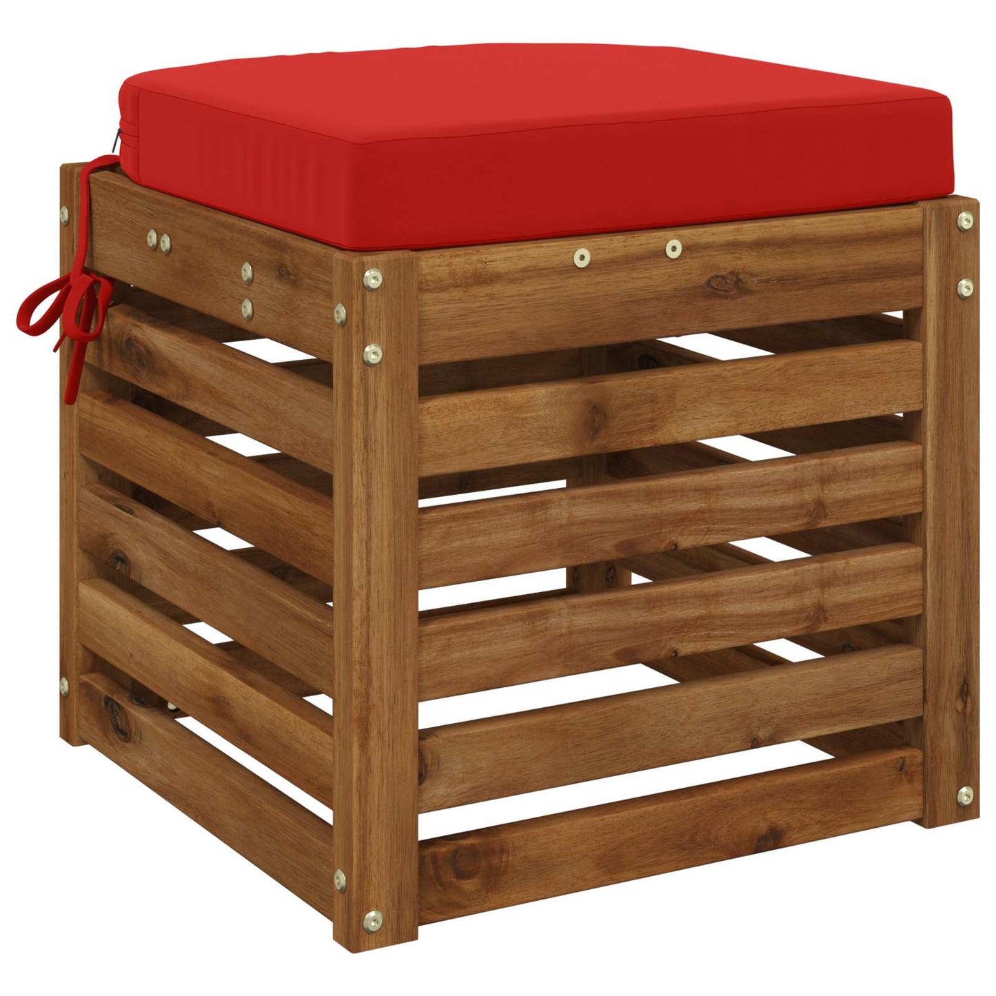 1-Piece Seat Cushion SOEST 100% Polyester Red 40 x 40 x 7 cm