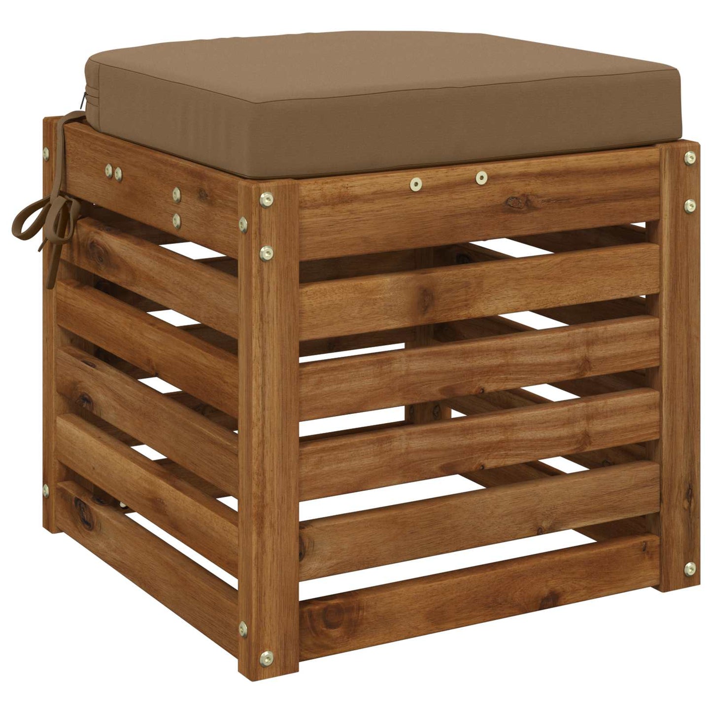 1-Piece Seat Cushion SOEST 100% Polyester Taupe 40 x 40 x 7 cm