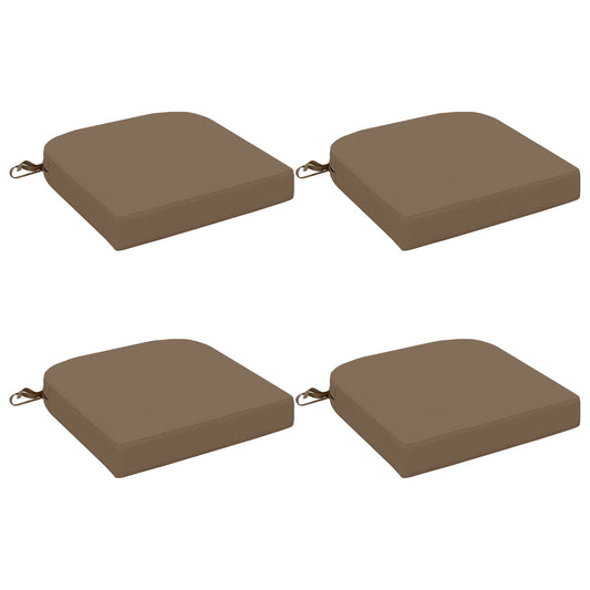 4-Piece Seat Cushions SOEST 4 pcs 100% Polyester Taupe