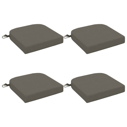 4-Piece Seat Cushions SOEST 4 pcs 100% Polyester Grey