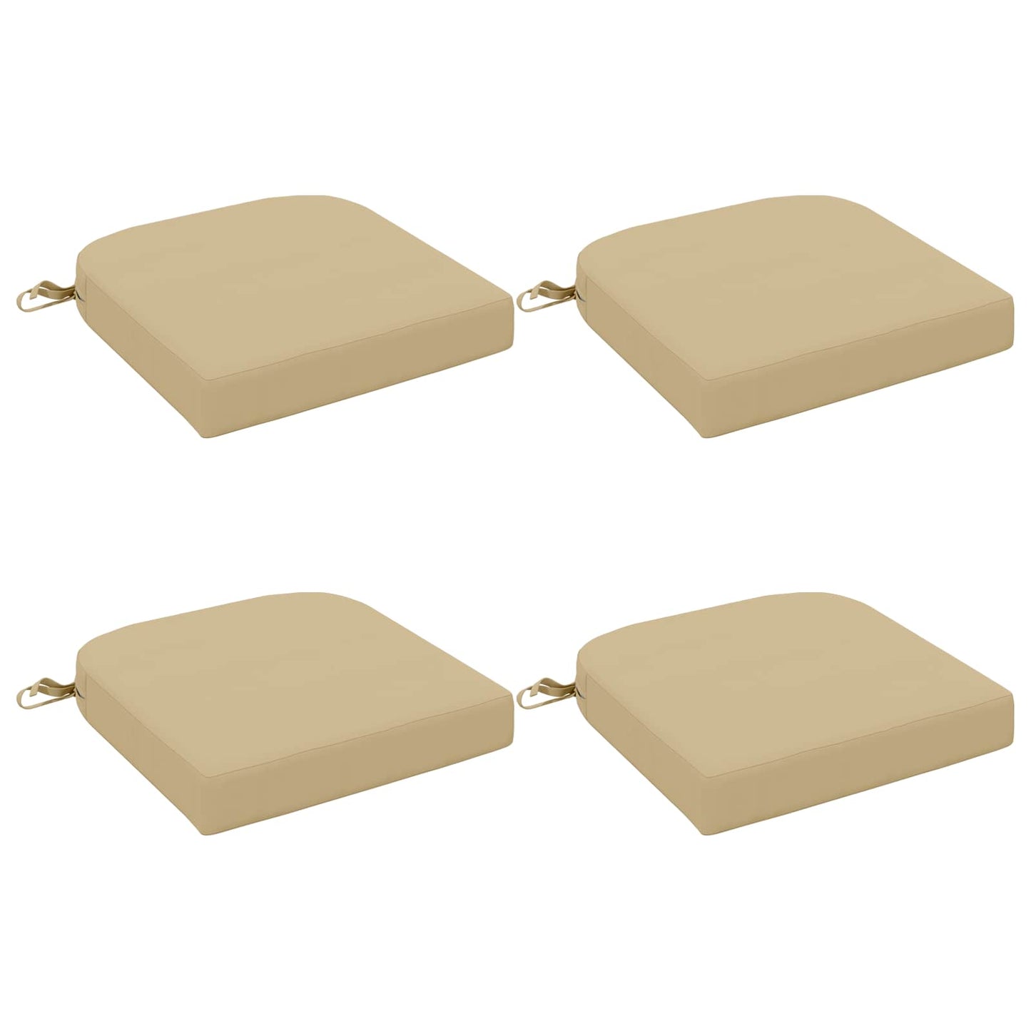 4-Piece Seat Cushions SOEST 4 pcs 100% Polyester Beige