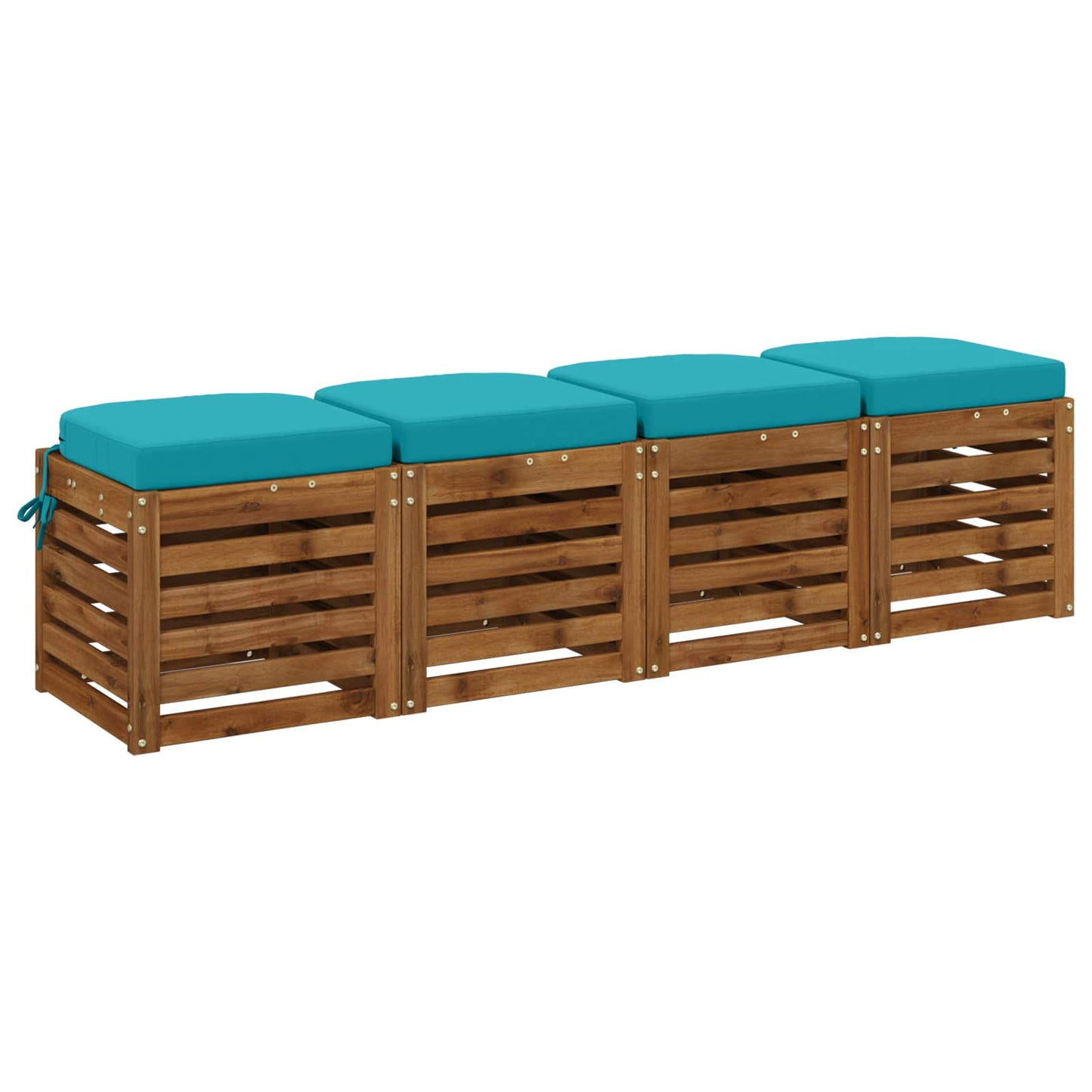 4-Piece Seat Cushions SOEST 4 pcs 100% Polyester Turquoise