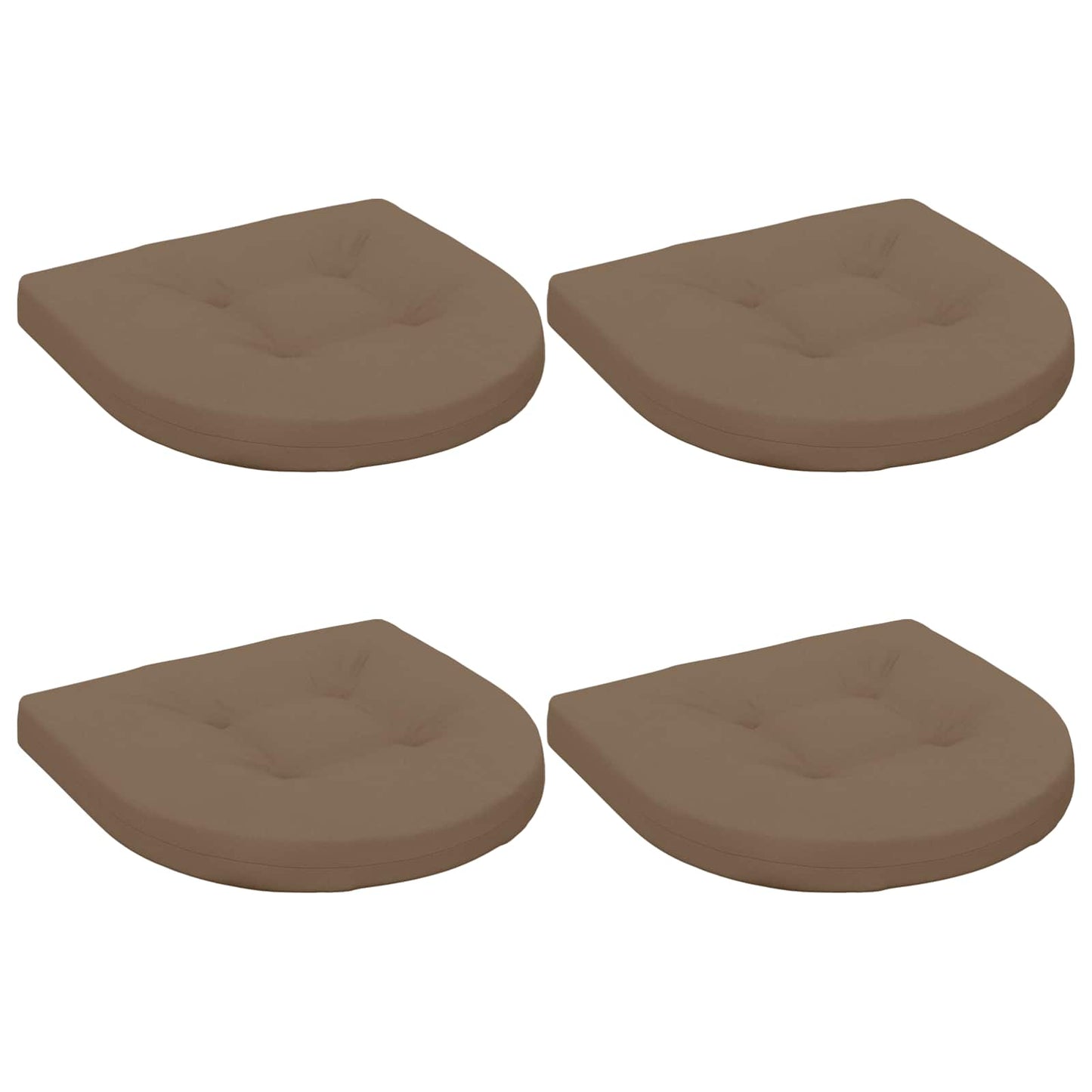 4-Piece Seat Cushions 4 pcs 100% Polyester Taupe 40 x 40 x 5 cm