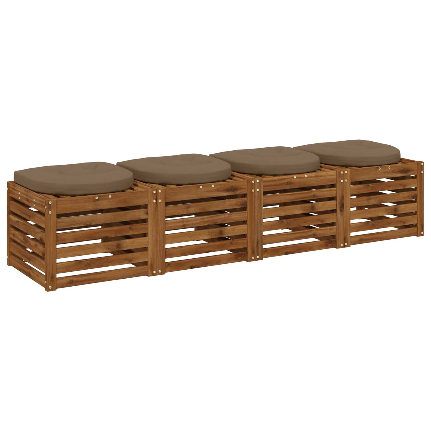 4-Piece Seat Cushions 4 pcs 100% Polyester Taupe 40 x 40 x 5 cm