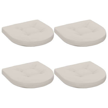 4-Piece Seat Cushions 4 pcs 100% Polyester White 40 x 40 x 5 cm