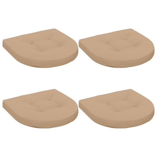 4-Piece Seat Cushions 4 pcs 100% Polyester Sand 40 x 40 x 5 cm