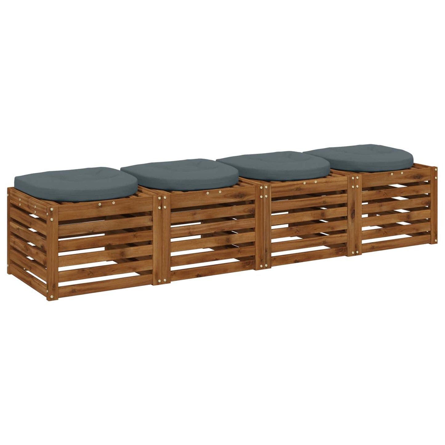 4-Piece Seat Cushions 4 pcs 100% Polyester Blue 40 x 40 x 5 cm