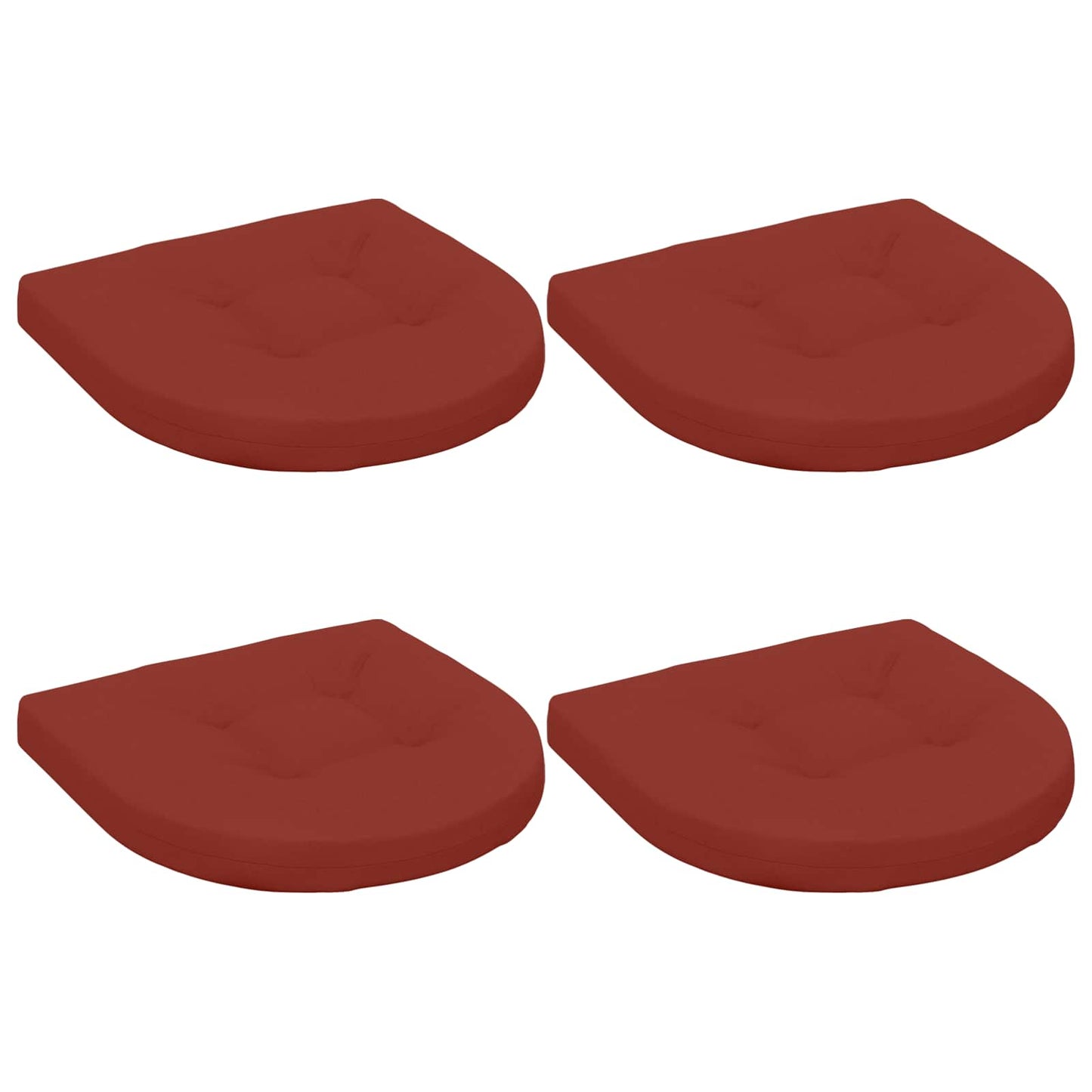 4-Piece Seat Cushions 4 pcs 100% Polyester Red 40 x 40 x 5 cm