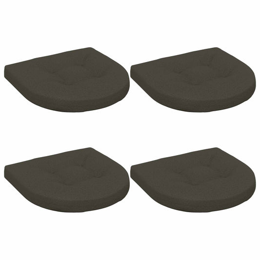 4-Piece Seat Cushions 4 pcs 100% Polyester Anthracite