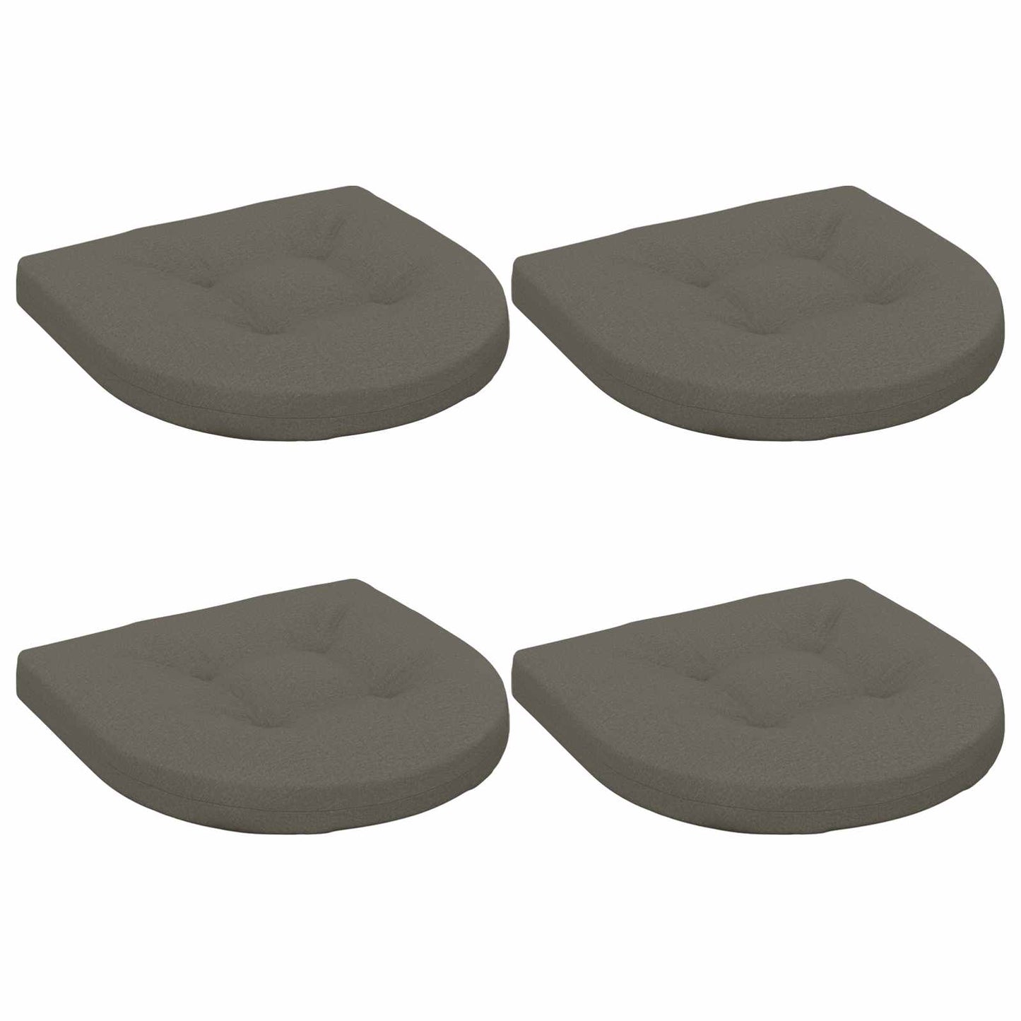 4-Piece Seat Cushions 4 pcs 100% Polyester Grey 40 x 40 x 5 cm