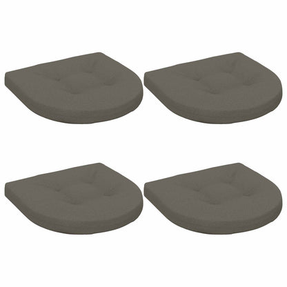 4-Piece Seat Cushions 4 pcs 100% Polyester Grey 40 x 40 x 5 cm