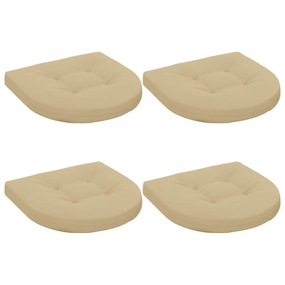 4-Piece Seat Cushions 4 pcs 100% Polyester Beige 40 x 40 x 5 cm