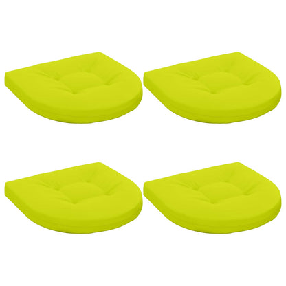 4-Piece Seat Cushions 4 pcs 100% Polyester Bright Green