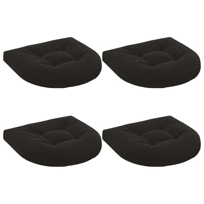 4-Piece Seat Cushions 4 pcs 100% Polyester Black 40 x 40 x 5 cm