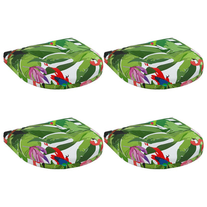 4-Piece Seat Cushions 4 pcs 100% Polyester Multicolour