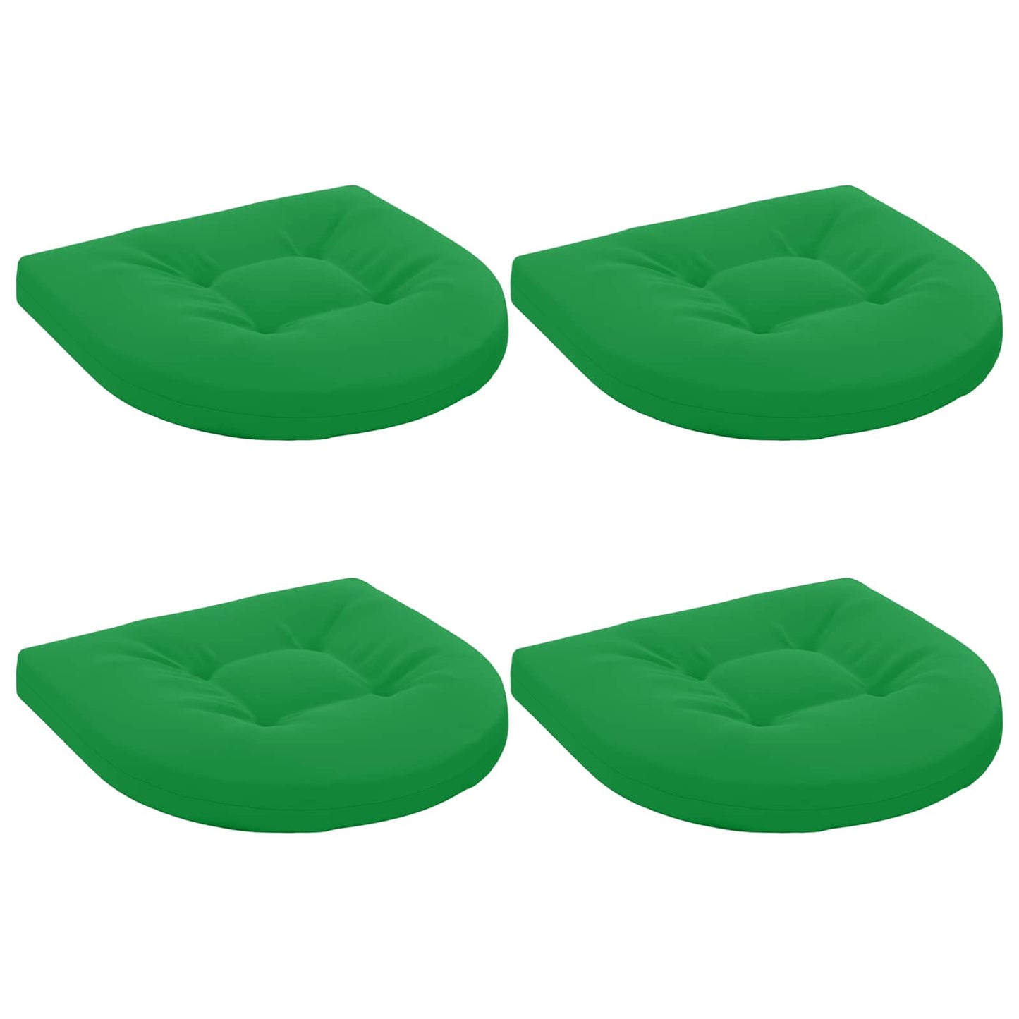 4-Piece Seat Cushions 4 pcs 100% Polyester Green 40 x 40 x 5 cm