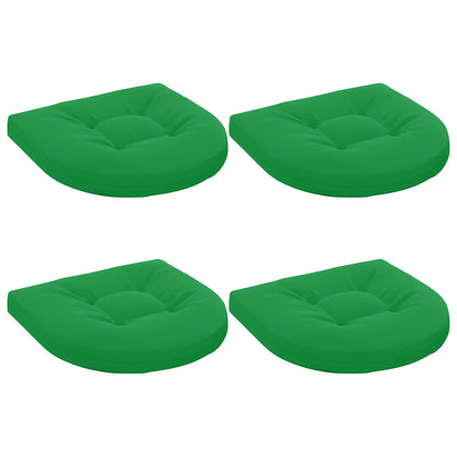 4-Piece Seat Cushions 4 pcs 100% Polyester Green 40 x 40 x 5 cm