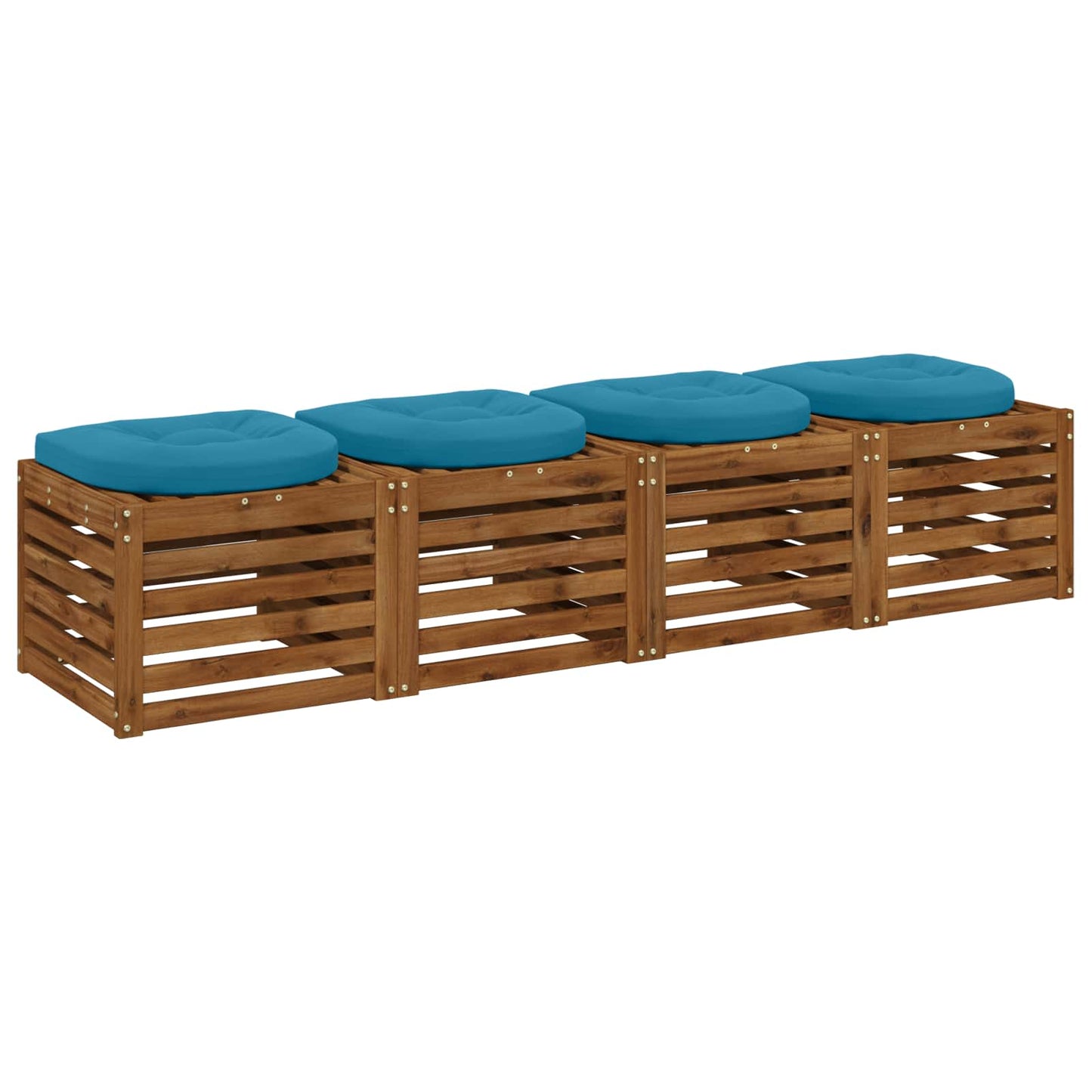 4-Piece Seat Cushions 4 pcs 100% Polyester Light Blue