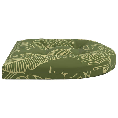 4-Piece Seat Cushions 4 pcs 100% Polyester Leaf Design