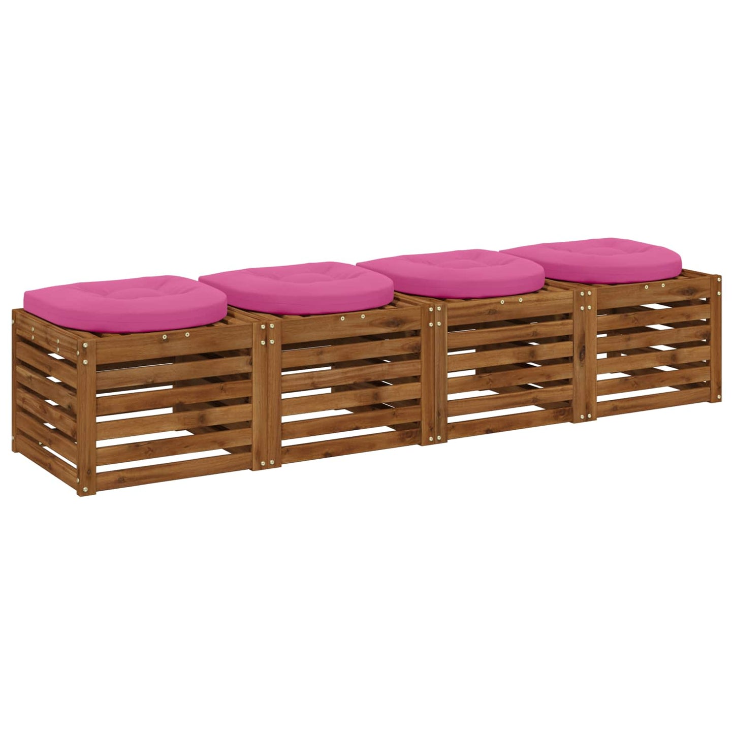 4-Piece Seat Cushions 4 pcs 100% Polyester Pink 40 x 40 x 5 cm