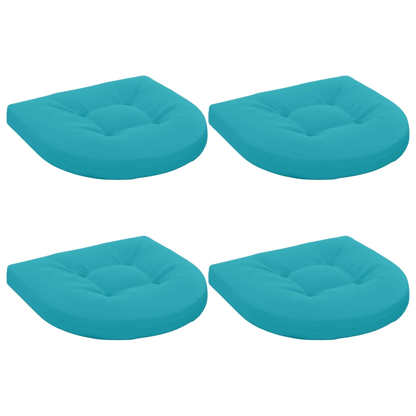 4-Piece Seat Cushions 4 pcs 100% Polyester Turquoise