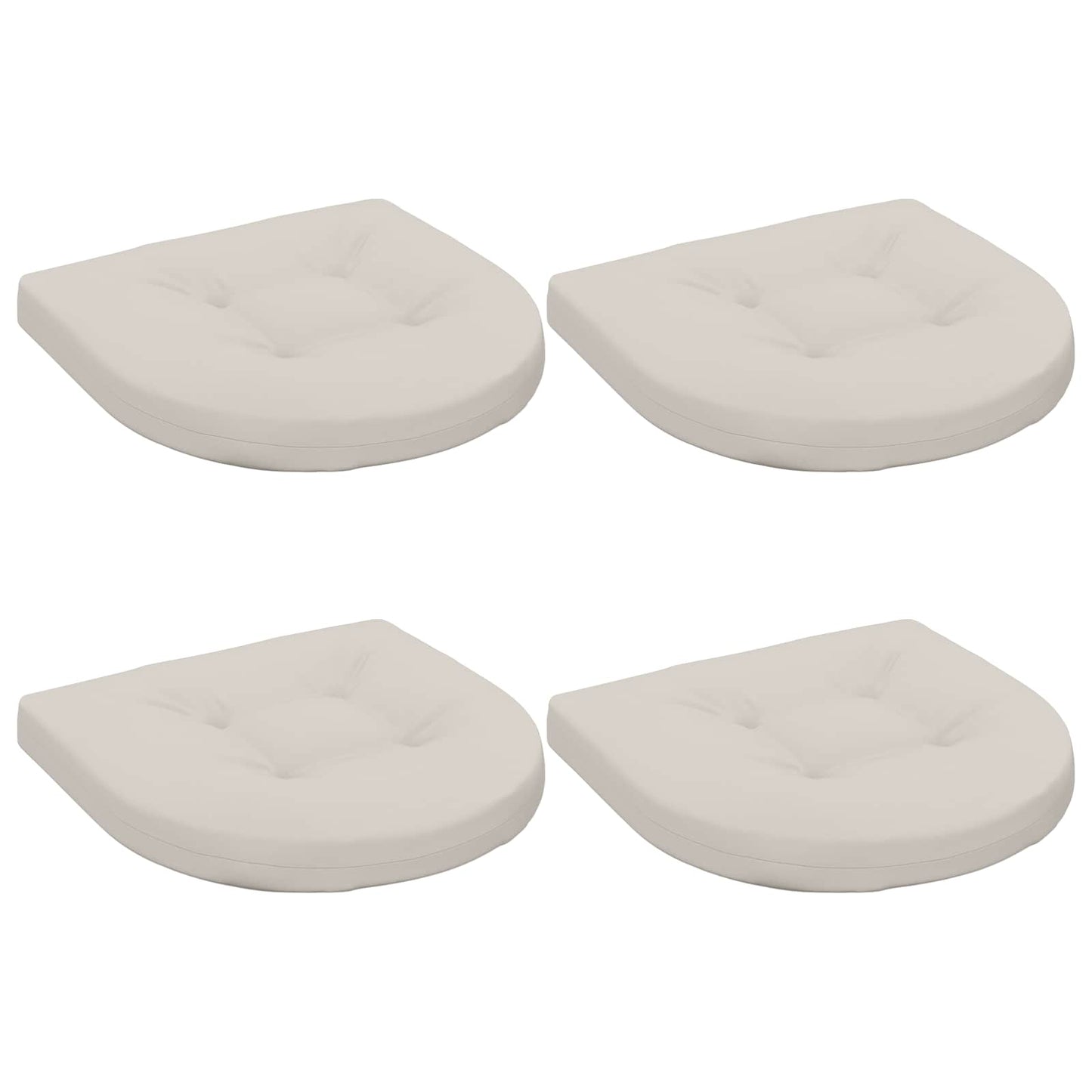 4-Piece Seat Cushions 4 pcs 100% Polyester White 45 x 45 x 5 cm