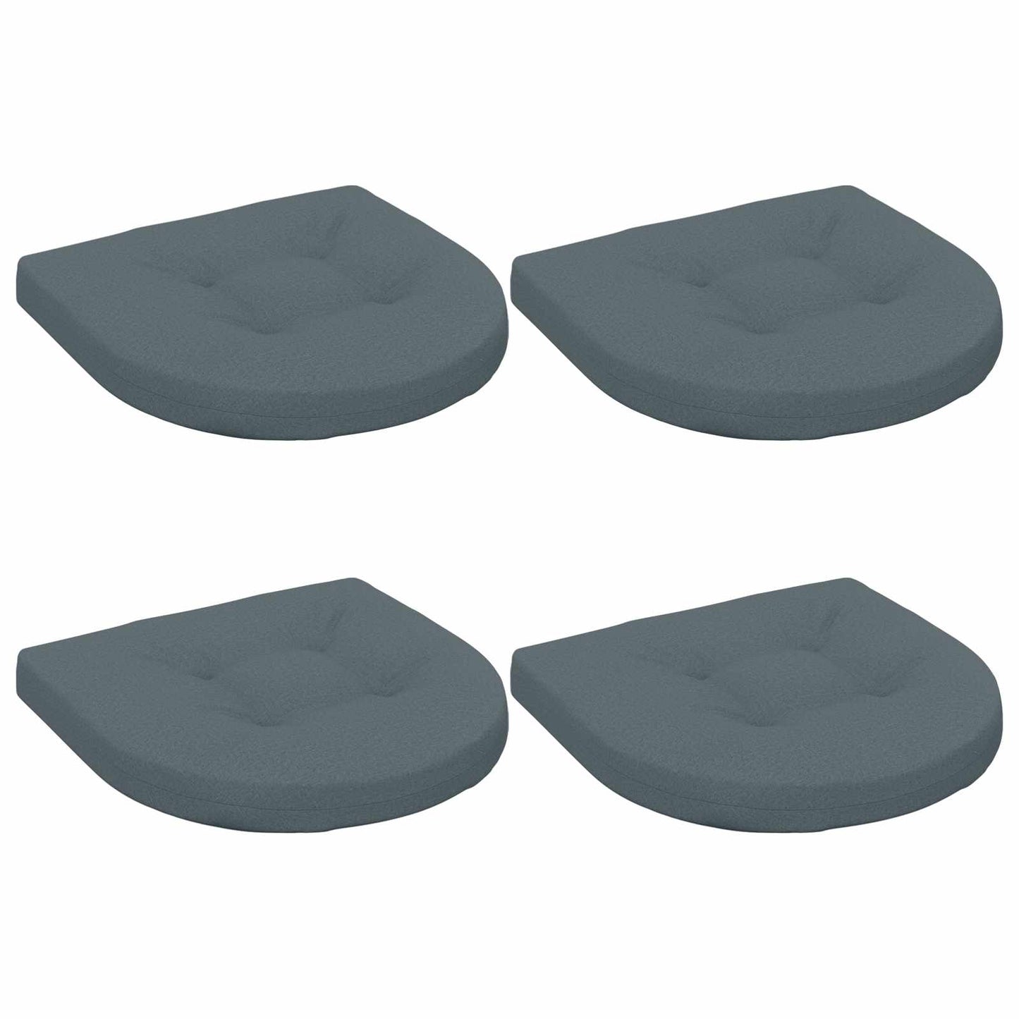 4-Piece Seat Cushions 4 pcs 100% Polyester Blue 45 x 45 x 5 cm