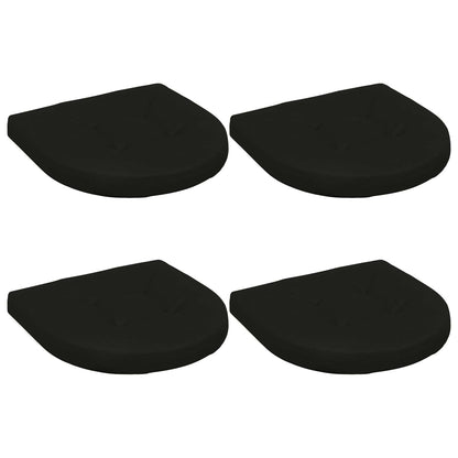 4-Piece Seat Cushions 4 pcs 100% Polyester Black 45 x 45 x 5 cm