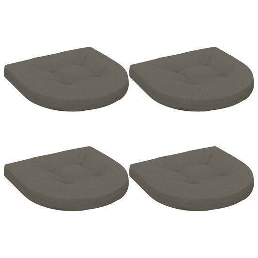 4-Piece Seat Cushions 4 pcs 100% Polyester Grey 45 x 45 x 5 cm