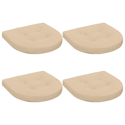 4-Piece Seat Cushions 4 pcs 100% Polyester Cream 45 x 45 x 5 cm