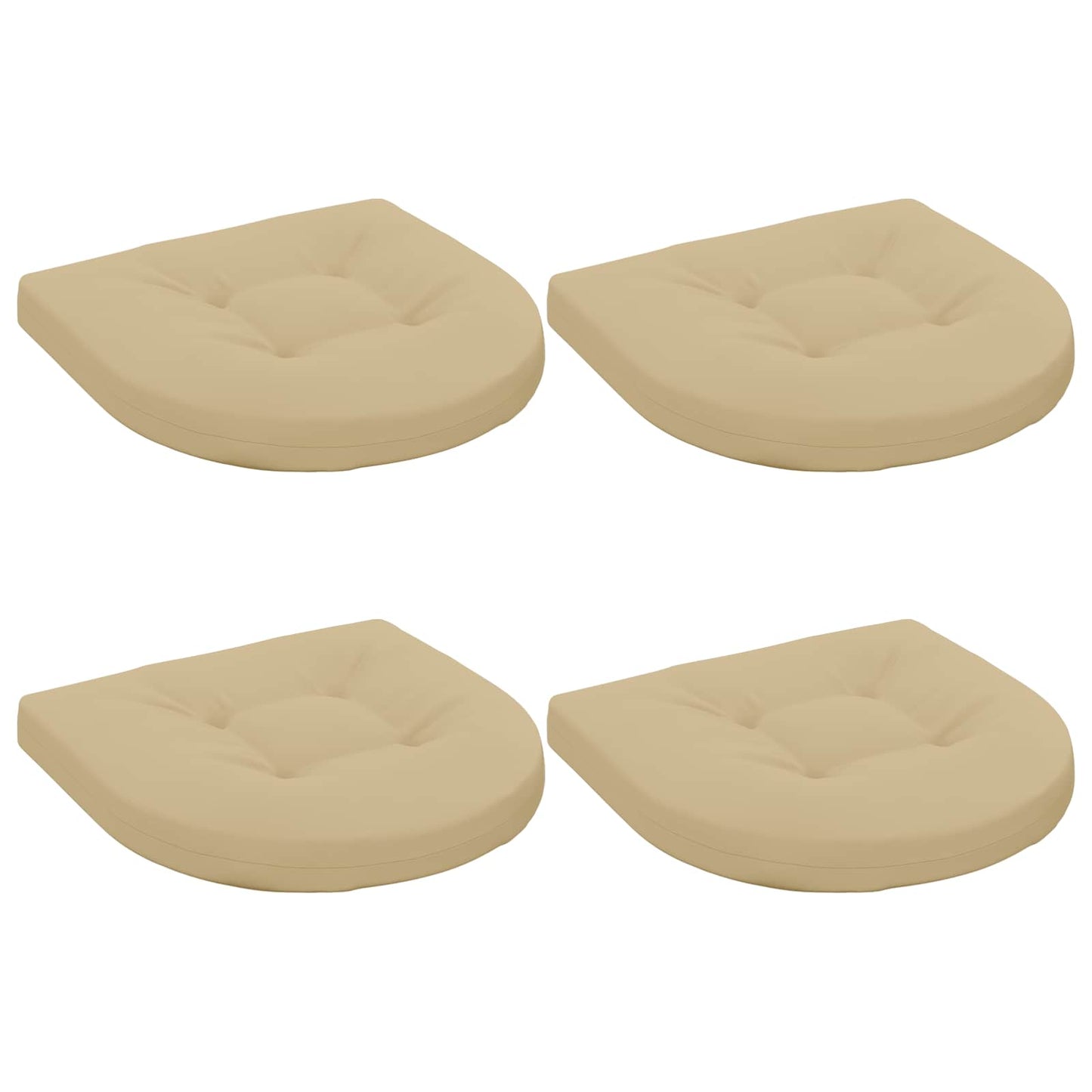 4-Piece Seat Cushions 4 pcs 100% Polyester Beige 45 x 45 x 5 cm