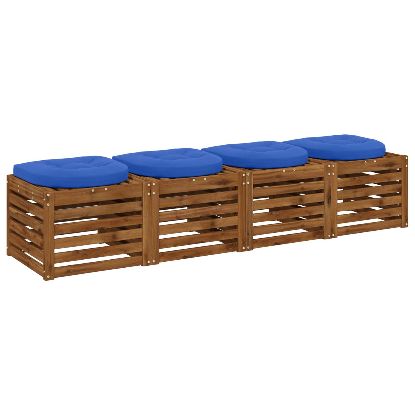 4-Piece Seat Cushions 4 pcs 100% Polyester Royal Blue