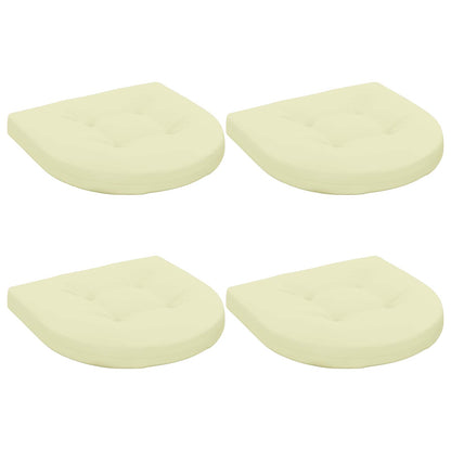 4-Piece Seat Cushions 4 pcs 100% Polyester Cream 45 x 45 x 5 cm