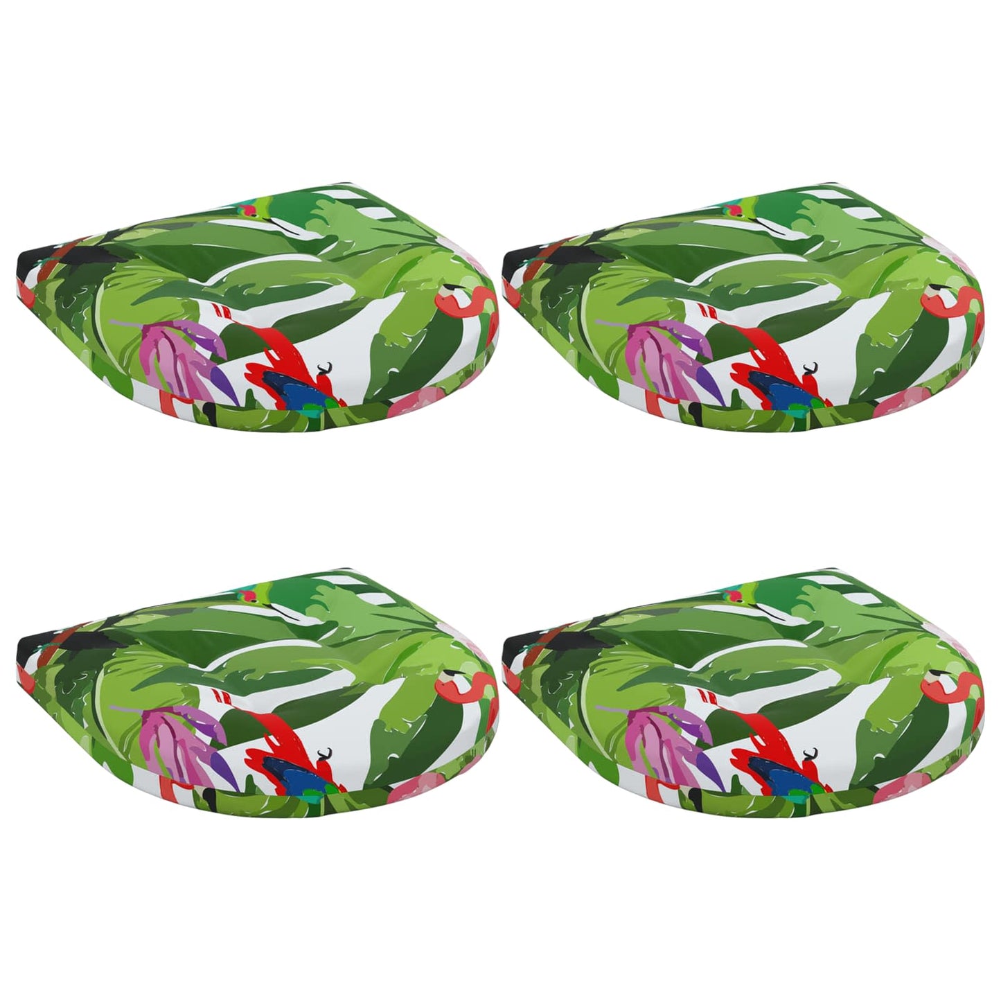 4-Piece Seat Cushions 4 pcs 100% Polyester Multicolour