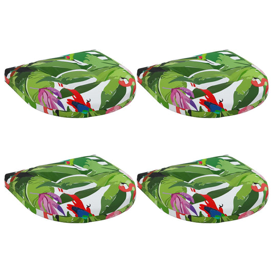 4-Piece Seat Cushions 4 pcs 100% Polyester Multicolour