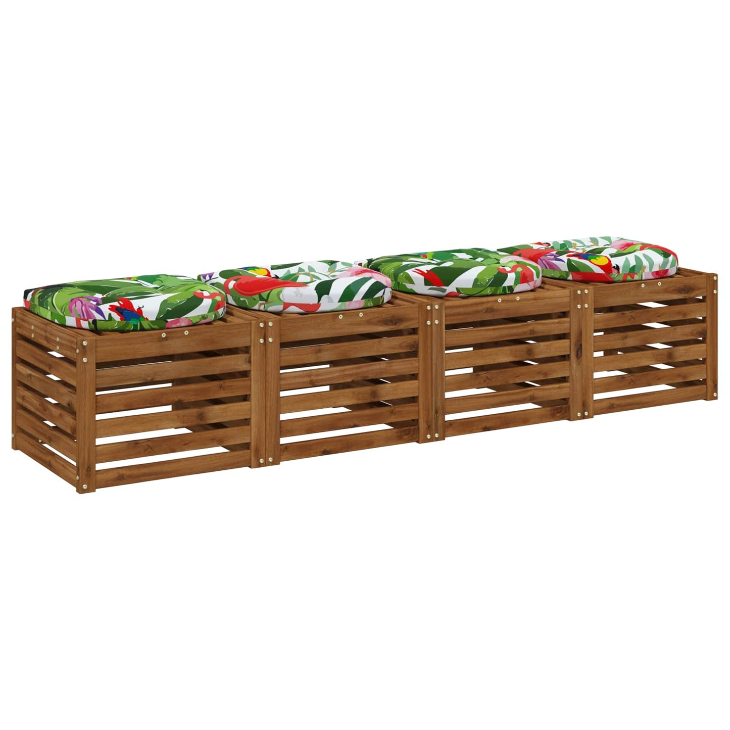 4-Piece Seat Cushions 4 pcs 100% Polyester Multicolour