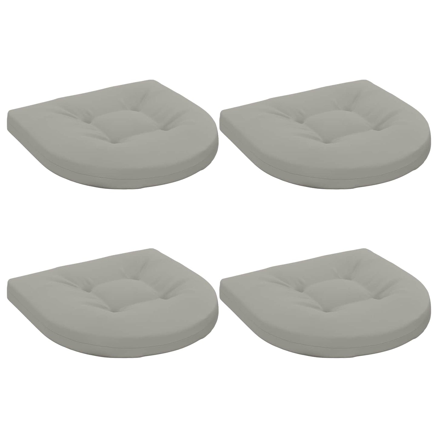 4-Piece Seat Cushions 4 pcs 100% Polyester Grey 45 x 45 x 5 cm