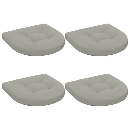 4-Piece Seat Cushions 4 pcs 100% Polyester Grey 45 x 45 x 5 cm