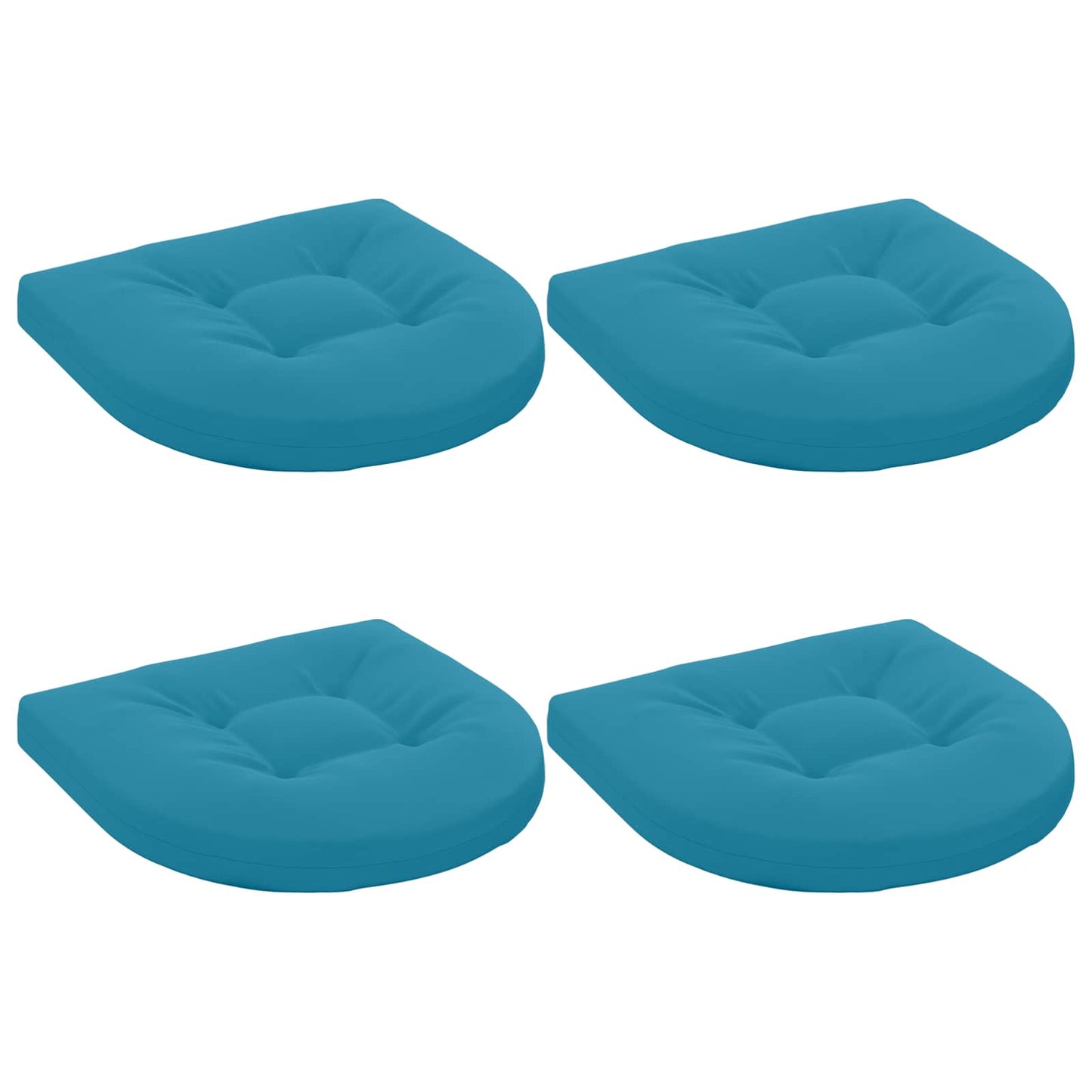 4-Piece Seat Cushions 4 pcs 100% Polyester Light Blue