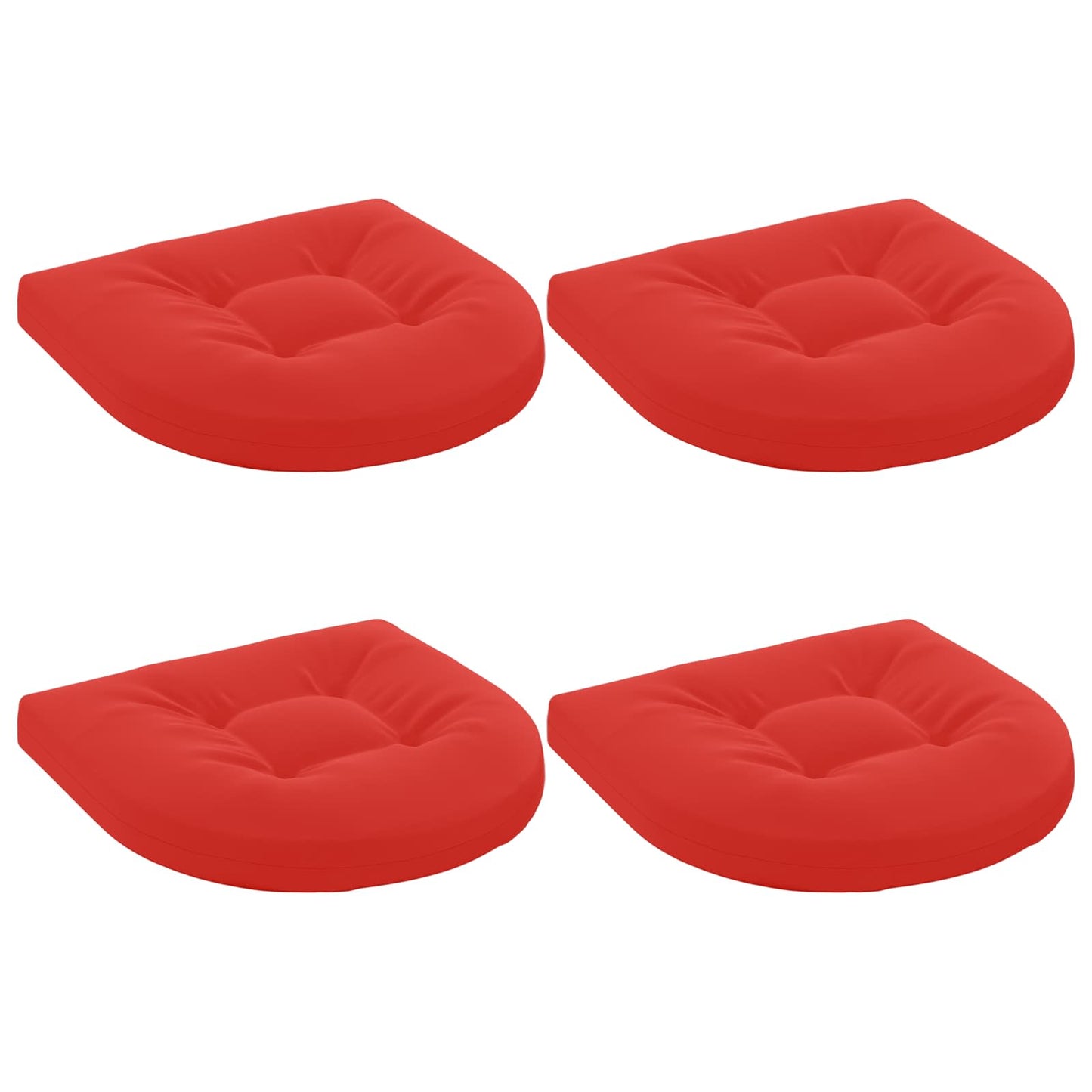 4-Piece Seat Cushions 4 pcs 100% Polyester Red 45 x 45 x 5 cm