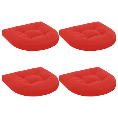 4-Piece Seat Cushions 4 pcs 100% Polyester Red 45 x 45 x 5 cm