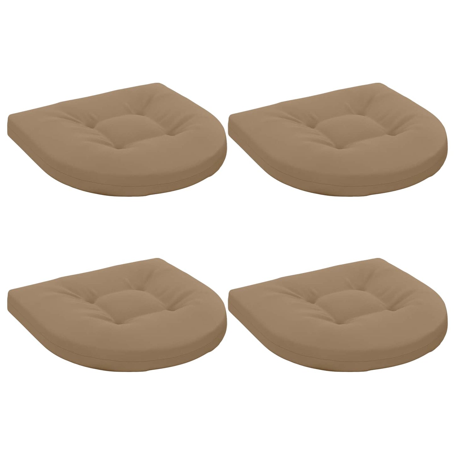 4-Piece Seat Cushions 4 pcs 100% Polyester Taupe 45 x 45 x 5 cm