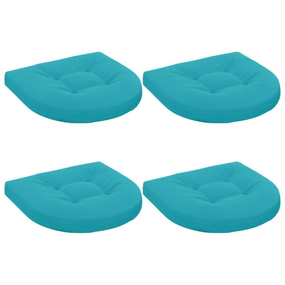 4-Piece Seat Cushions 4 pcs 100% Polyester Turquoise