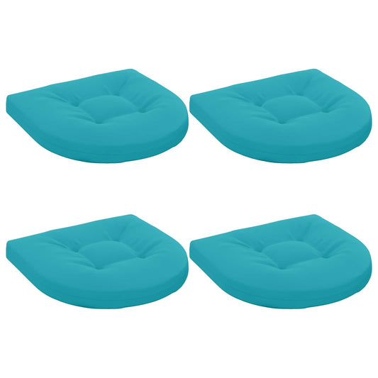 4-Piece Seat Cushions 4 pcs 100% Polyester Turquoise