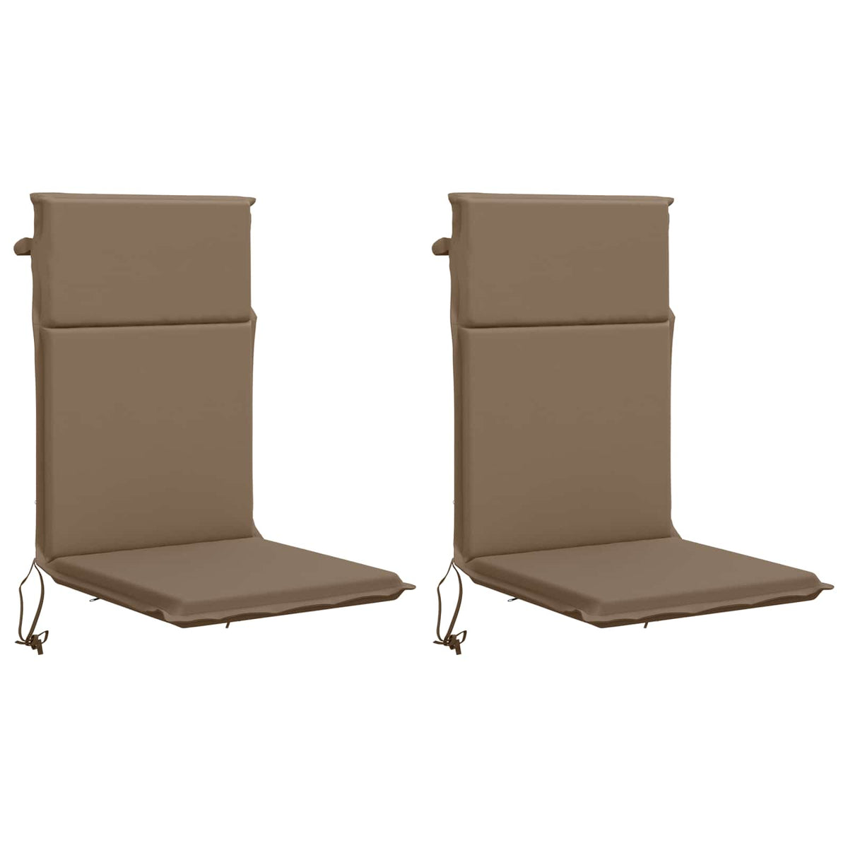 High Back Chair Cushion GEMERT 2 pcs 100% Polyester Taupe