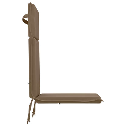 High Back Chair Cushion GEMERT 2 pcs 100% Polyester Taupe