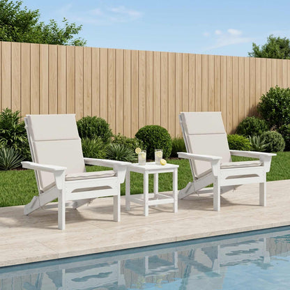 High Back Chair Cushion GEMERT 2 pcs 100% Polyester White